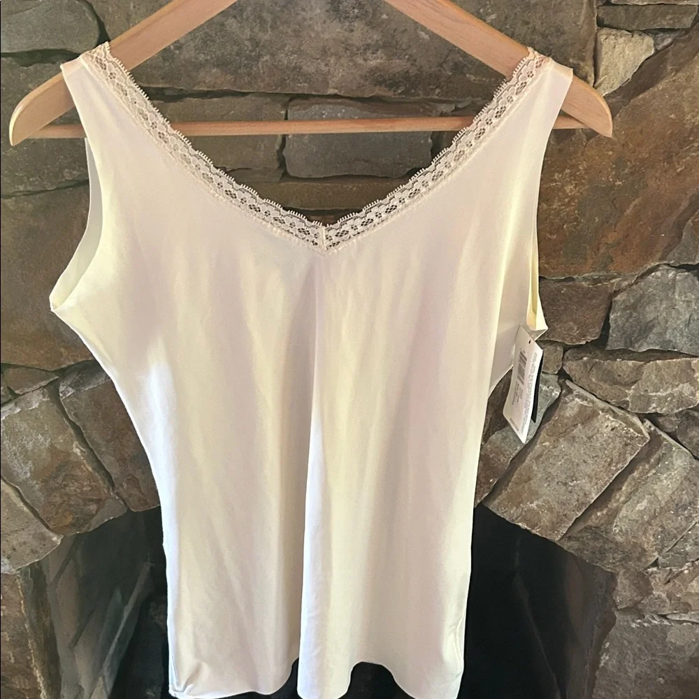 Jockey Women's Ivory Lace Camisole XX-Large; No Panty Line Promise Shaper